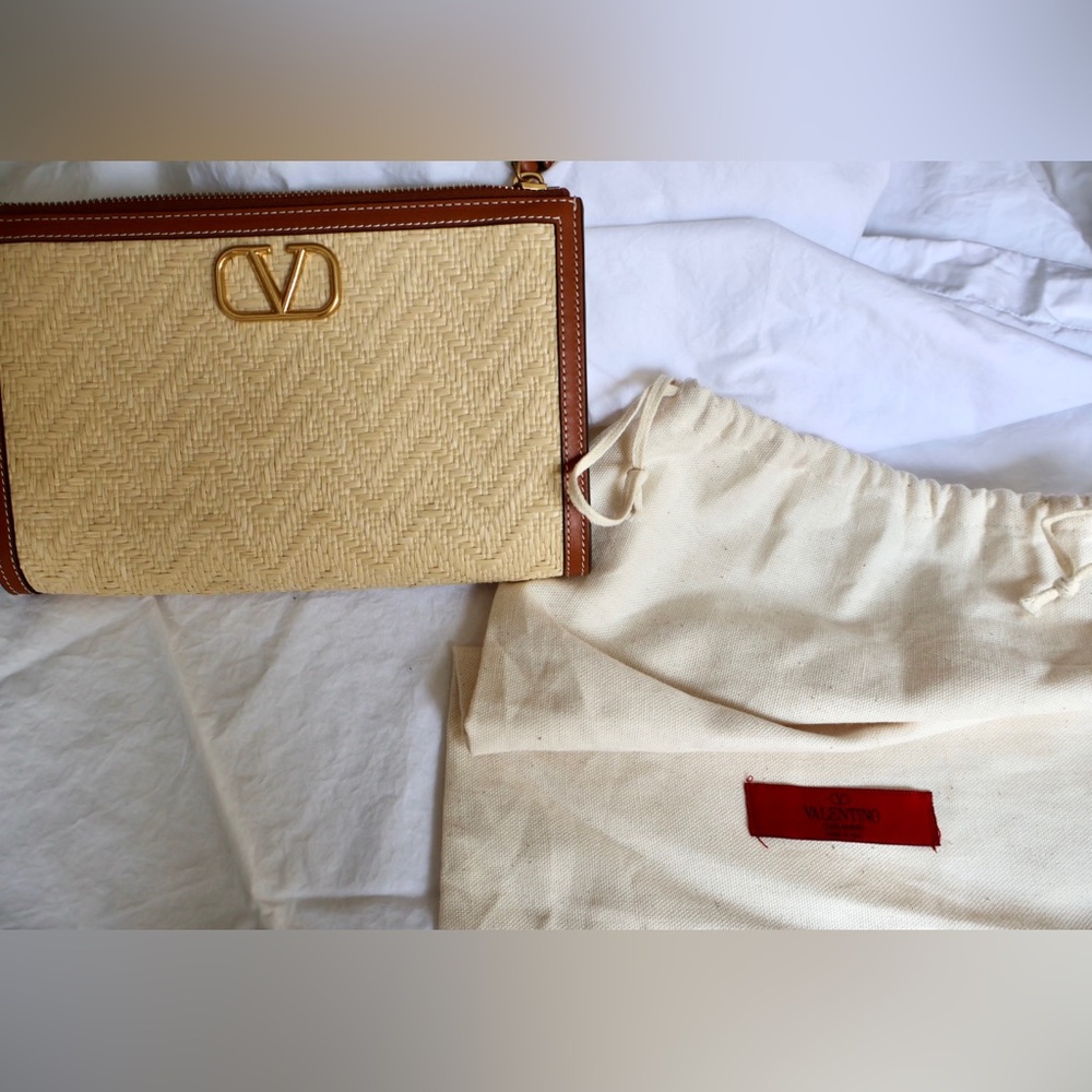 Valentino Raffia/Straw Clutch